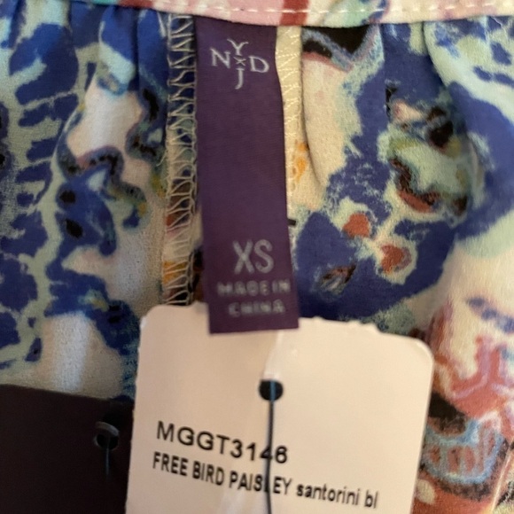 Nydj Peasant Blouse, Free Bird Paisley - Picture 13 of 15